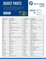 Durst Parts List 1st page