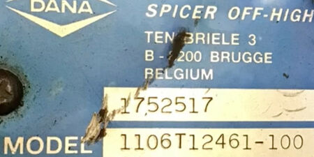 Identify Dana Spicer Spec Tag